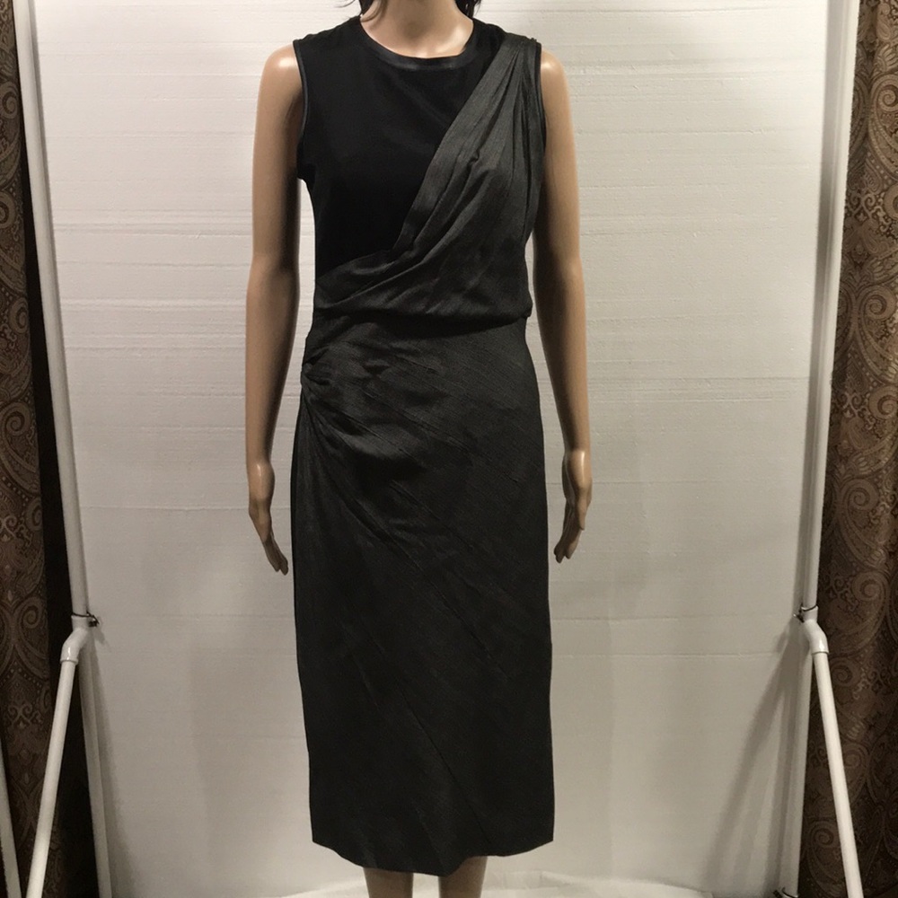 Sportmax by MaxMara gray/black wool blend dress